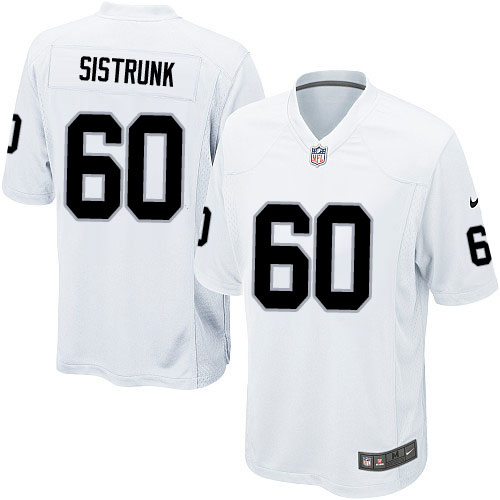 Men's Game Otis Sistrunk Nike Jersey White Road - #60 NFL Oakland Raiders